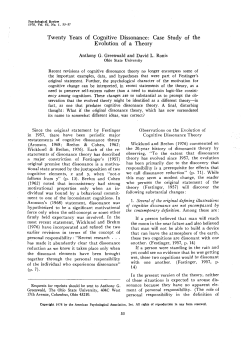 Twenty Years of Cognitive Dissonance: Case Study of the Evolution