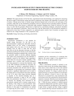 increased power output from piezoelectric energy harvesters by pre