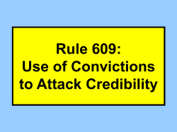 Rule 609 - UMKC School of Law