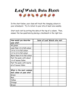Leaf Watch Data Sheet
