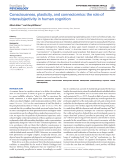 Consciousness, plasticity, and connectomics: the