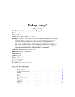Package `energy`