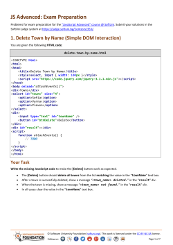 JS Advanced: Exam Preparation