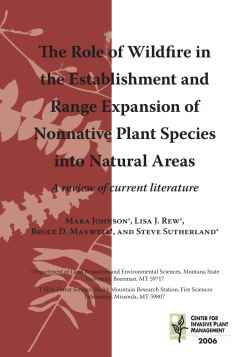 The Role of Wildfire in the Establishment and Range Expansion of