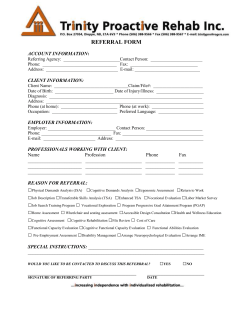 referral form - Trinity Proactive Rehab