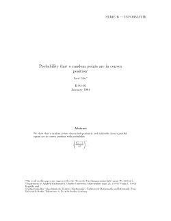 Probability that n random points are in convex - diss.fu