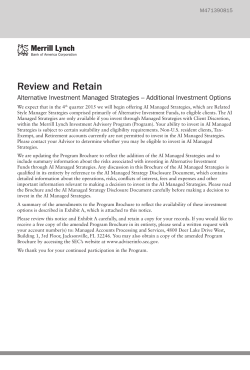 Alternative Investment Managed Strategies