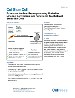 Cell Stem Cell - Gene Regulation in Complex Human Disease