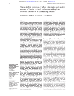 Gains in life expectancy after elimination of major causes of death