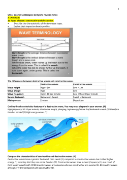 GCSE Revision on Coastal Landscapes