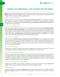 c. benefits of green roofs : cost savings for the owner