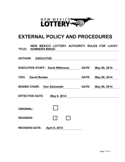 Lucky Numbers Bingo Rules