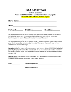 HSAA Basketball Uniform Agreement