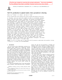 Soil CO2 production in upland tundra where permafrost is thawing