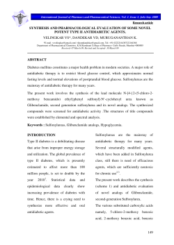 149 synthesis and pharmacological evaluation of some novel potent