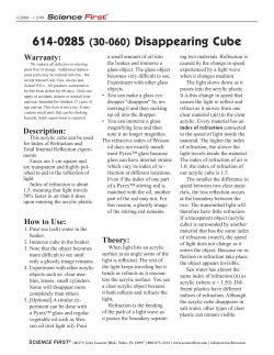 614-0285 (30-060) Disappearing Cube