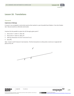Geometry Module 1, Topic C, Lesson 16: Student Version