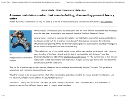 Amazon maintains market, but counterfeiting, discounting prevent