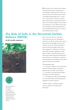 The Role of Soils in the Terrestrial Carbon Balance (RSTCB)