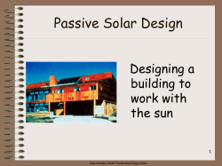 Presentation 5 Passive Solar Design
