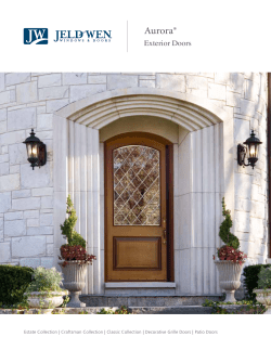IWP &reg; Aurora &reg; Custom Fiberglass Exterior Doors