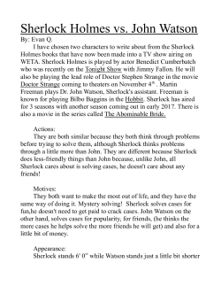 Sherlock Holmes vs. John Watson