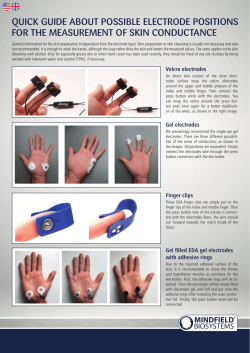 quick guide about possible electrode positions for the