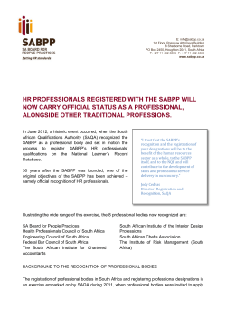 hr professionals registered with the sabpp will now carry official