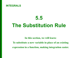 substitution rule