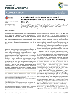 A simple small molecule as an acceptor for fullerene