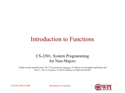 Introduction to Functions