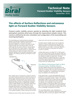 The effects of Surface Reflections and extraneous light on