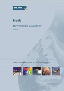 Brexit &ndash; Where Next for UK Fisheries?