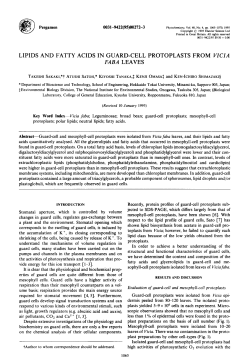 lipids and fatty acids in guard-cell protoplasts from vicia faba leaves
