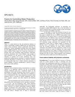 SPE 93273 Foams for Controlling Water Production