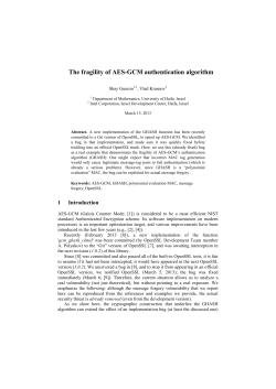 The fragility of AES-GCM authentication algorithm