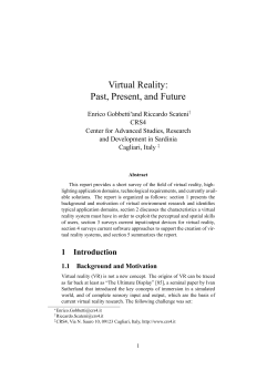 Virtual Reality: Past, Present, and Future