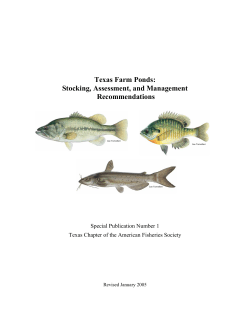 Texas Farm Ponds - American Fisheries Society Unit Sites