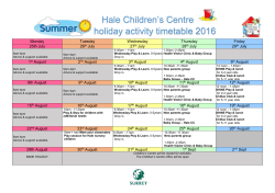 Monday Tuesday Wednesday Thursday Friday 25th July 26th July