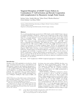 Targeted Disruption of LIGHT Causes Defects in Costimulatory T