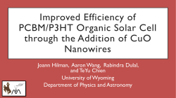 CuO Nano-Wire Enhance PCBM/P3HT Solar Cell