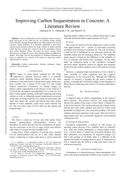 Improving Carbon Sequestration in Concrete: A Literature Review