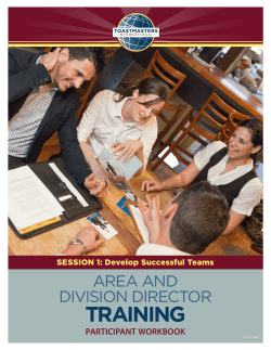 training - Toastmasters International