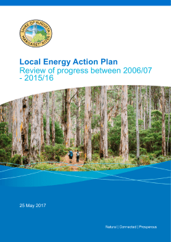 Local Energy Action Plan Review of progress between 2006/07