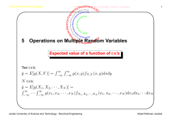 5 Operations on Multiple Random Variables