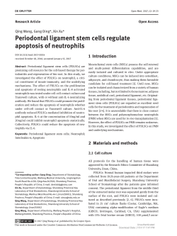 Periodontal ligament stem cells regulate apoptosis of