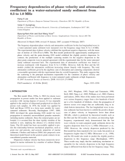 Frequency dependencies of phase velocity and attenuation