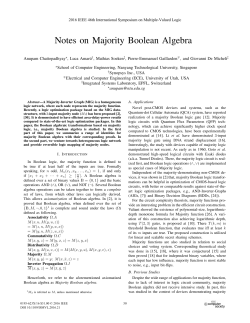 Notes on Majority Boolean Algebra - Infoscience