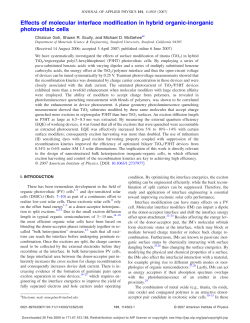 Effects of molecular interface modification in hybrid organic