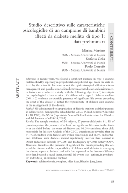 Studio descrittivo sulle caratteristiche psicologiche di un campione
